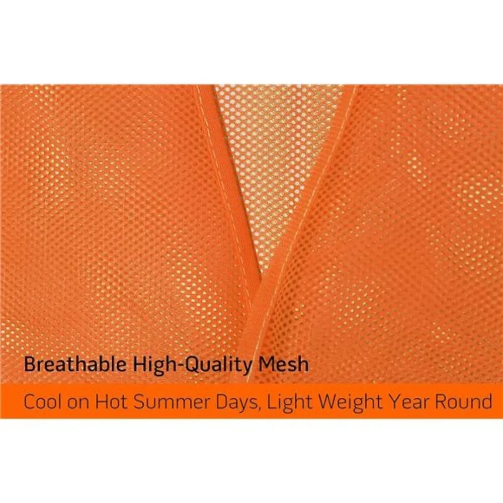 New Safety Vests Bulk Pack - Reflective High Visibility, Men Women, Mesh